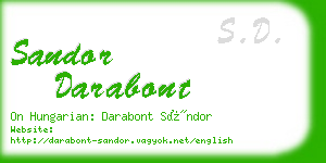 sandor darabont business card